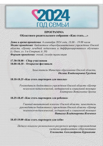 Областное родительское собрание "Как стать ...".